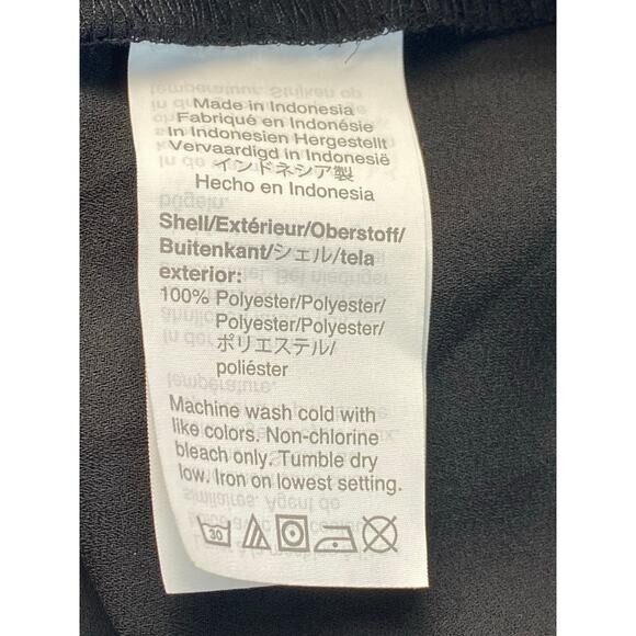 Madewell Black Chiffon Semi-Sheer Short Sleeve Front Knot Blouse Size Large - Picture 7 of 7